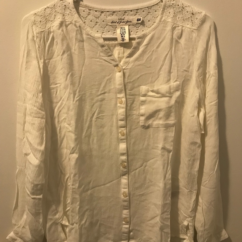 H&M White Blouse Size 13